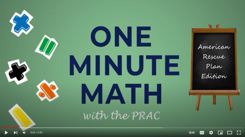 one minute math with the prac - american rescue plan edition